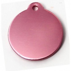 ALUMINIUM ROND MEDIUM ROSE T.M - CHIEN et CHAT TAGGEE - Animalook Ile Réunion avec livraison 974