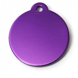 ALUMINIUM ROND MEDIUM VIOLET T.M - CHIEN et CHAT TAGGEE - Animalook Ile Réunion avec livraison 974