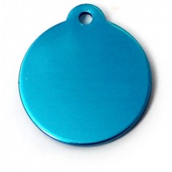 ALUMINIUM ROND SMALL BLEU T.S - CHIEN et CHAT TAGGEE - Animalook Ile Réunion avec livraison 974