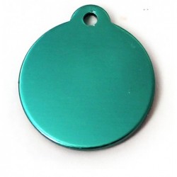 ALUMINIUM ROND SMALL VERT T.S - CHIEN et CHAT TAGGEE - Animalook Ile Réunion avec livraison 974