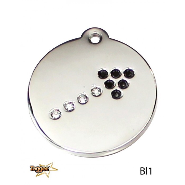 BIJOU LUX ROND LARGE T.L - CHIEN et CHAT TAGGEE de la catégorie : Laisse - Harnais et Collier pour chien· Animalook île Réunion