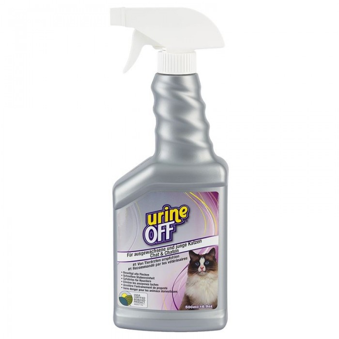 SPRAY CHAT CHATON DESTRUCTEUR D'ODEUR 500ML - CHAT URINE OFF - Animalook Ile Réunion avec livraison 974