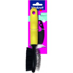 BROSSE PLASTIC DOUBLE FACE - CHAT et CHIEN VITAKRAFT - Animalook Ile Réunion avec livraison 974