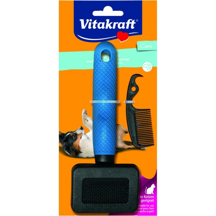 BROSSE PLASTIC CADRE T.S - CHIEN et CHAT VITAKRAFT - Animalook Ile Réunion avec livraison 974