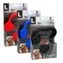 LAISSE CORDE 5M MIX COLOR T.L STANDARD - CHIEN FLEXI - Animalook Ile Réunion avec livraison 974