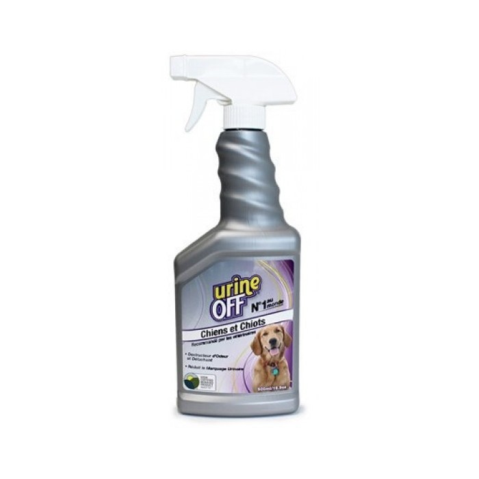 SPRAY CHIOT DESTRUCTEUR D'ODEUR 500ML - CHIEN URINE OFF - Animalook Ile Réunion avec livraison 974