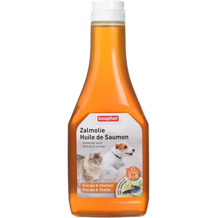 HUILE DE SAUMON 900ML ZALMOLIE - CHIEN et CHAT BEAPHAR - Animalook Ile Réunion avec livraison 974