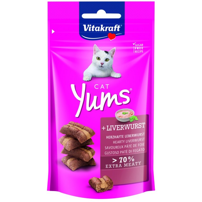 FRIANDISE CAT YUMS FOIE 40G - CHAT VITAKRAFT de la catégorie : Le meilleur de ·Friandise pour chat · Animalook île Réunion