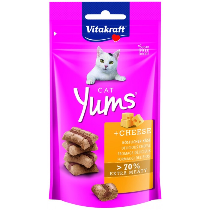 FRIANDISE CAT YUMS FROMAGE 40G - CHAT VITAKRAFT de la catégorie : Le meilleur de ·Friandise pour chat · Animalook île Réunion