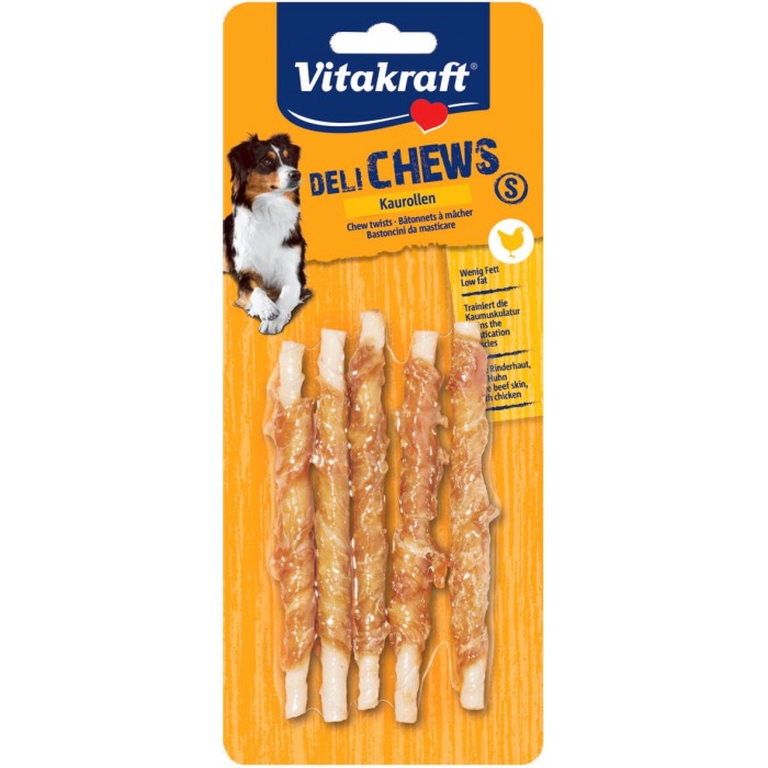 FRIANDISE (x5) CHEWS DELICATE TWISTED DOG POULET T.S - CHIEN VITAKRAFT - Animalook Ile Réunion avec livraison 974