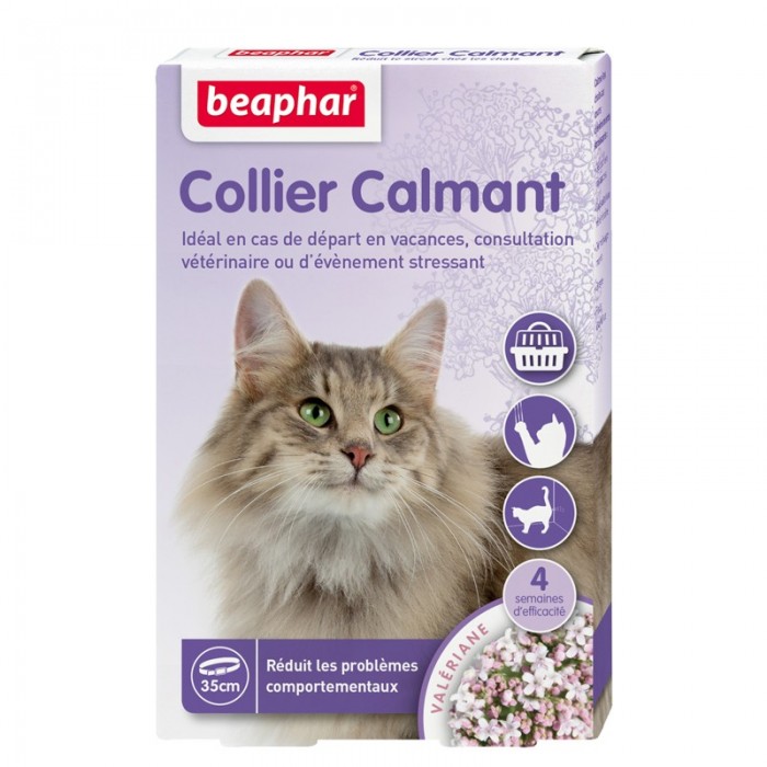 COLLIER CALMANT (A BASE DE VALÉRIANE NATURELLE) - CHAT BEAPHAR - Animalook Ile Réunion avec livraison 974