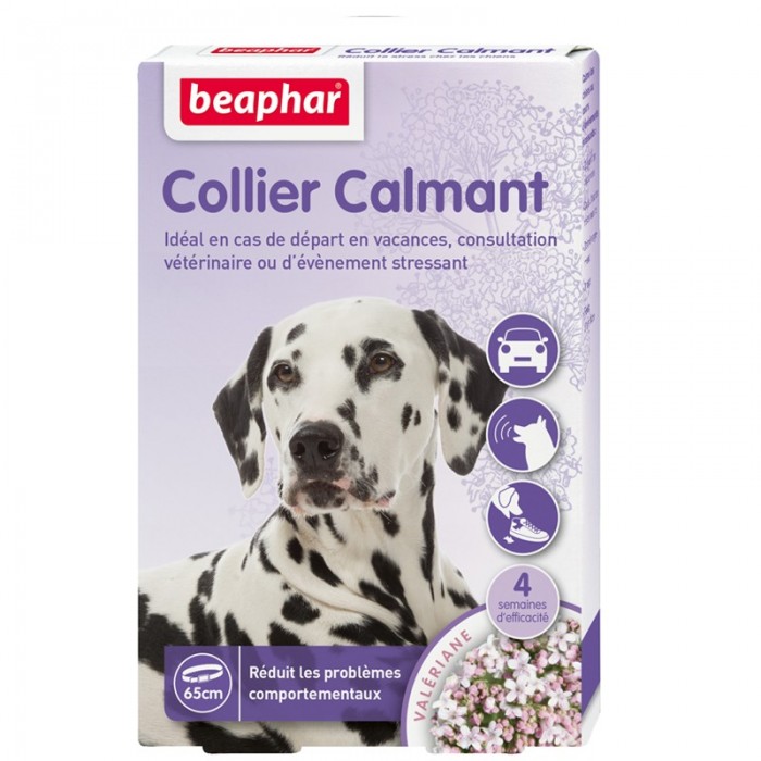 COLLIER CALMANT (A BASE DE VALÉRIANE NATURELLE) - CHIEN BEAPHAR - Animalook Ile Réunion avec livraison 974