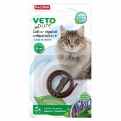 COLLIER INSECTIFUGE CHAT ET CHATON VETOPURE (NATUREL) - CHAT BEAPHAR - Animalook Ile Réunion avec livraison 974