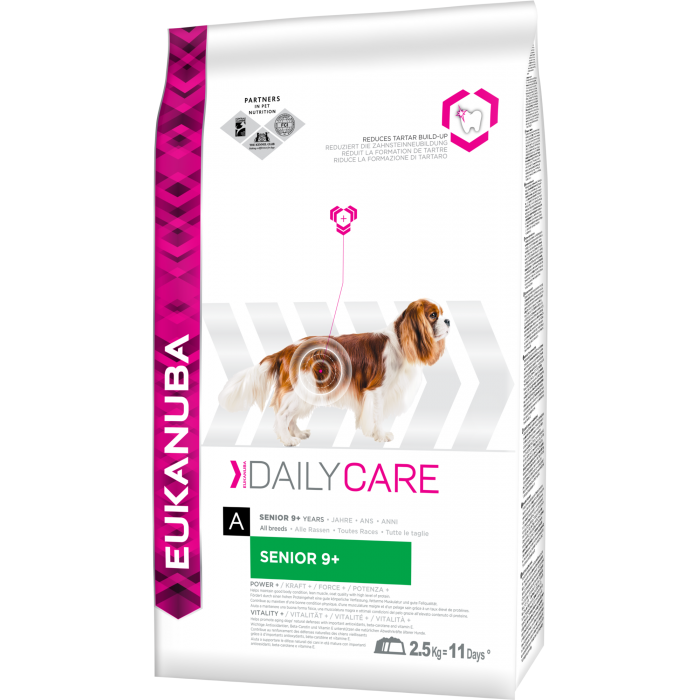 SENIOR (9ANS ET +) 2.5KG CROQUETTE DALY CARE - CHIEN EUKANUBA - Animalook Ile Réunion avec livraison 974