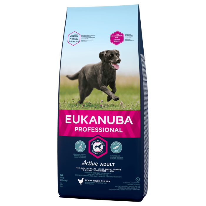 ADULTE GRANDE ET GEANTE RACE (POULET) 15KG+3KG OFFERTS - CHIEN EUKANUBA - Animalook Ile Réunion avec livraison 974