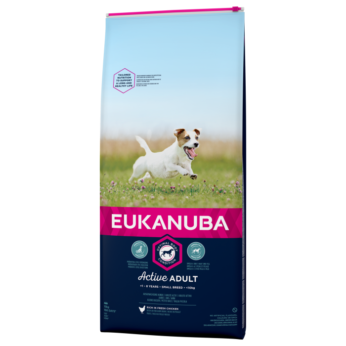 ADULTE PETITE RACE (POULET) 15KG CROQUETTE ENTRETIEN - CHIEN EUKANUBA - Animalook Ile Réunion avec livraison 974