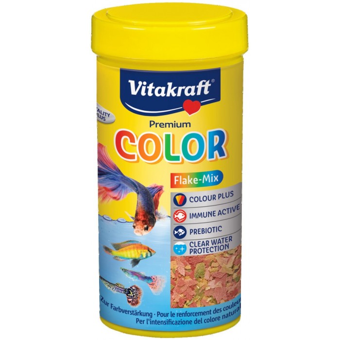 ALIMENT COLOR FLAKE MIX 250ML - POISSON VITAKRAFT - Animalook Ile Réunion avec livraison 974