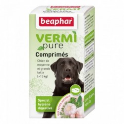 COMPRIMÉS (x50) PURGE PLANTE T.M/L VERMIPURE - CHIEN BEAPHAR - Animalook Ile Réunion avec livraison 974