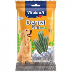 FRIANDISE (x7) DENTAL 3IN1 FRESH MEDIUM 180G - CHIEN VITAKRAFT - Animalook Ile Réunion avec livraison 974