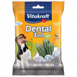 FRIANDISE (x7) DENTAL 3IN1 FRESH SMALL 120G - CHIEN VITAKRAFT - Animalook Ile Réunion avec livraison 974