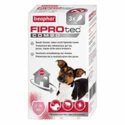 PIPETTE (x3) T.S FIPROTEC COMBO - CHIEN BEAPHAR - Animalook Ile Réunion avec livraison 974