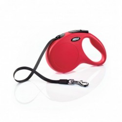 LAISSE SANGLE 5M ROUGE T.M CLASSIC - CHIEN FLEXI de la catégorie : Laisse - Harnais et Collier pour chien· Animalook île Réunion