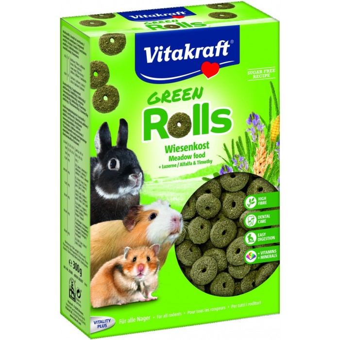 FRIANDISE GRREEN ROLLS 300GR 300G - RONGEUR VITAKRAFT - Animalook Ile Réunion avec livraison 974