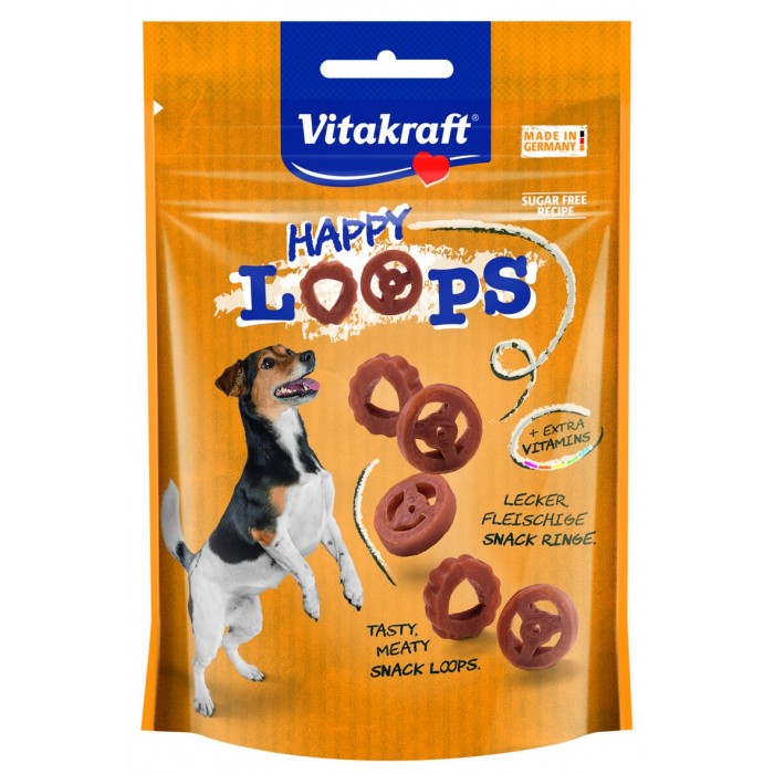 FRIANDISE HAPPY LOOPS 90GR 90G - CHIEN VITAKRAFT de la catégorie : Le meilleur de ·Friandise pour chien· Animalook île Réunion