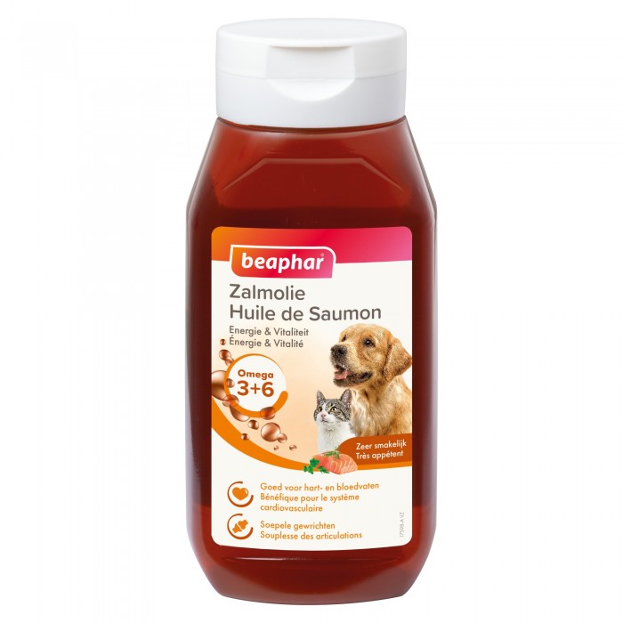 HUILE DE SAUMON 430ML ZALMOLIE - CHIEN et CHAT BEAPHAR - Animalook Ile Réunion avec livraison 974