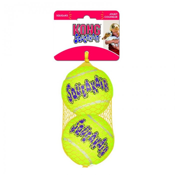 (x2) AIR SQUEAKER BALL TENNIS T.L JOUET - CHIEN KONG - Animalook Ile Réunion avec livraison 974