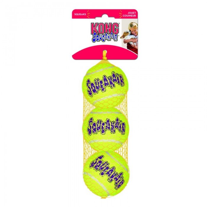 (x3) AIR SQUEAKER BALL TENNIS T.M JOUET - CHIEN KONG - Animalook Ile Réunion avec livraison 974