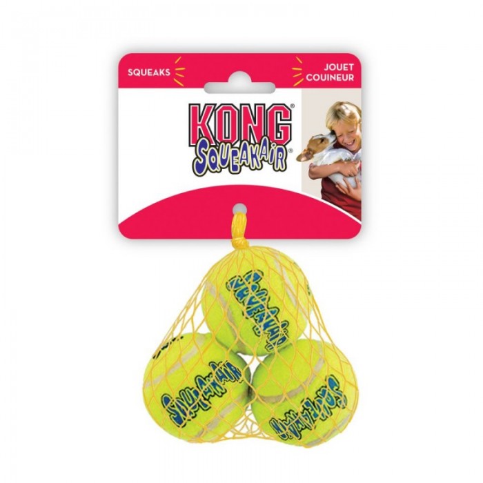 (x3) AIR SQUEAKER BALL TENNIS T.XS JOUET - CHIEN KONG - Animalook Ile Réunion avec livraison 974