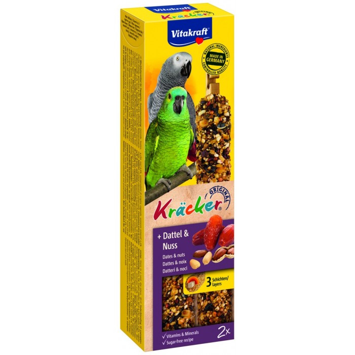 KRACKER DATTE NOIX PERROQUET (x2) FRIANDISE - OISEAU VITAKRAFT - Animalook Ile Réunion avec livraison 974