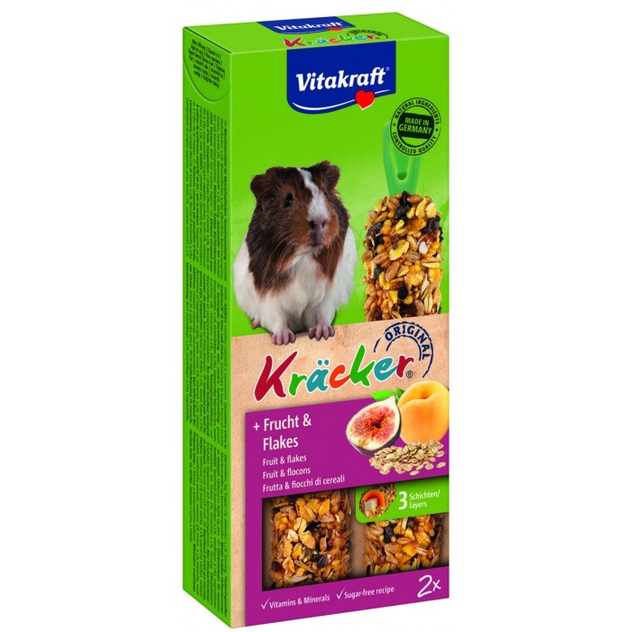 KRACKER FRUIT FLAKES COCHONS D'INDE (x2) FRIANDISE - RONGEUR VITAKRAFT - Animalook Ile Réunion avec livraison 974