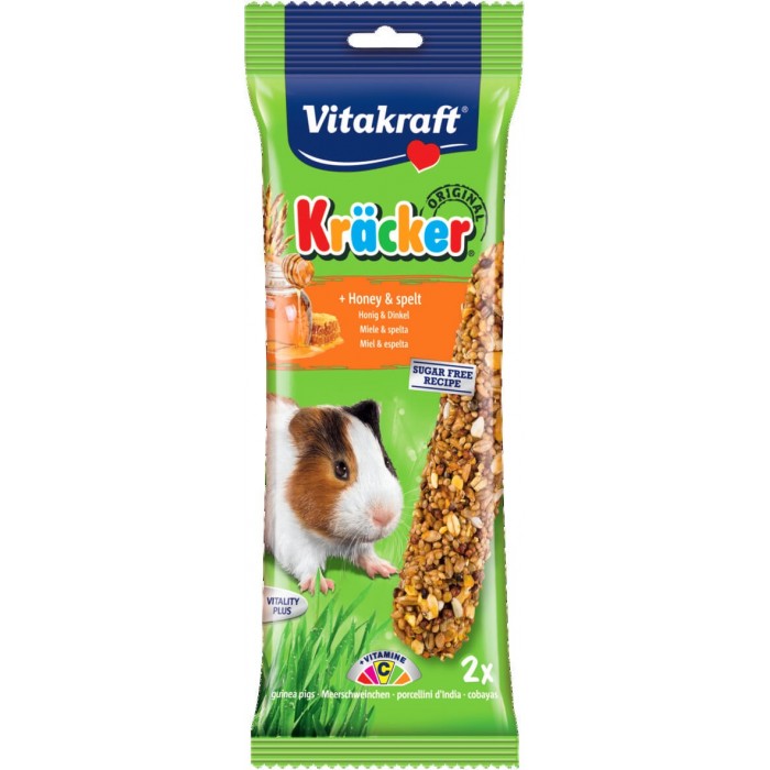 KRACKER MIEL ÉPEAUTRE COCHON D'INDE (x2) FRIANDISE - RONGEUR VITAKRAFT - Animalook Ile Réunion avec livraison 974