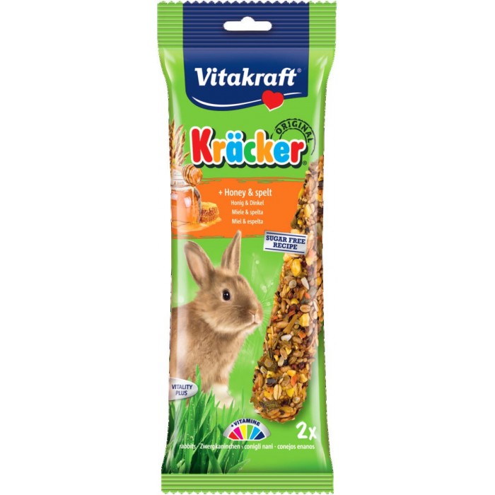 KRACKER MIEL ÉPEAUTRE LAPIN (x2) FRIANDISE - RONGEUR VITAKRAFT - Animalook Ile Réunion avec livraison 974