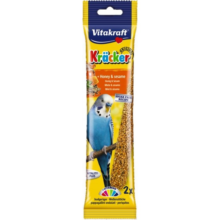 (x2) KRACKER MIEL SESAME PERRUCHES 2PCS. - OISEAU VITAKRAFT - Animalook Ile Réunion avec livraison 974