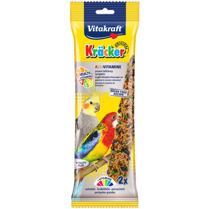 KRACKER MULTI VITAMINES GD PERRUCHES (x2) FRIANDISE - OISEAU VITAKRAFT - Animalook Ile Réunion avec livraison 974