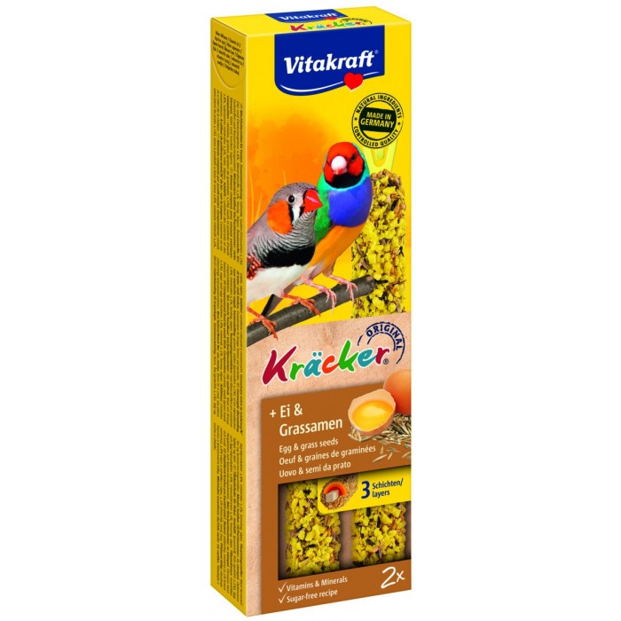 KRACKER OEUF GRAINE OISEAU EXOTIQUE (x2) FRIANDISE - OISEAU VITAKRAFT - Animalook Ile Réunion avec livraison 974